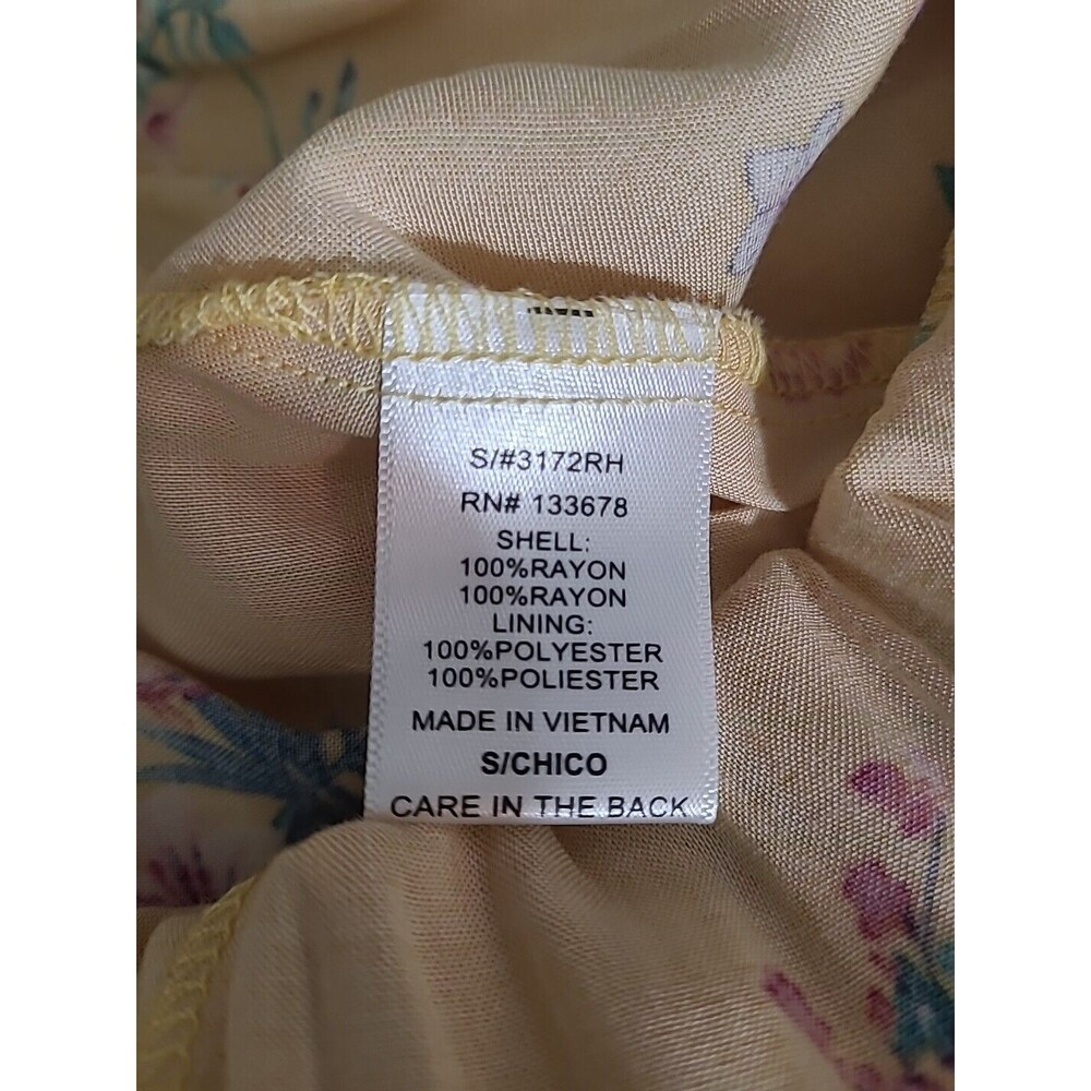 Love Tree Yellow Floral V Neck Dress Romper Size Small With Tags - Picture 7 of 9